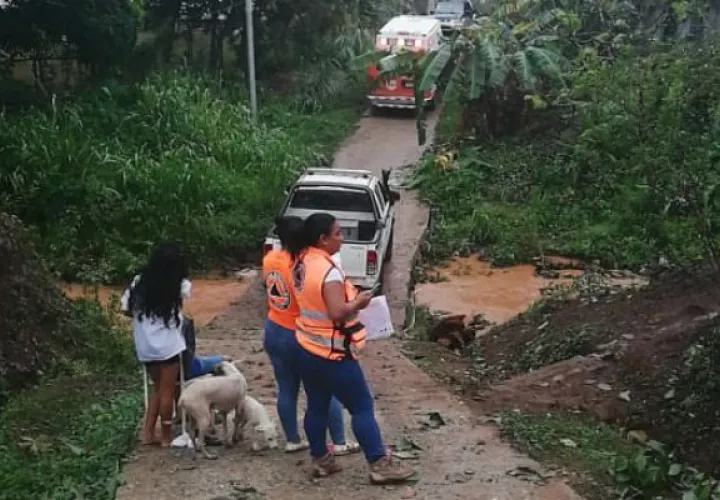 Granizada, caída de árboles y voladura de techos en Panamá Oeste. Foto: Tráfico C. Panamá.
