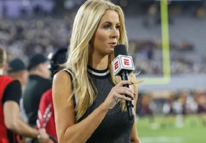  Laura Rutledge durante una transmisión.