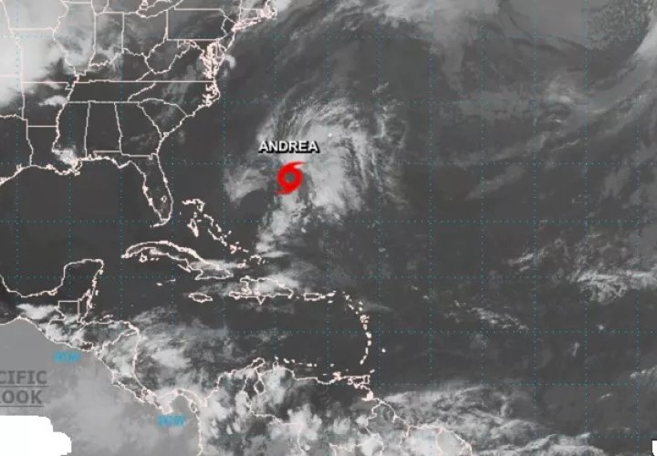 Andrea es  una tormenta subtropical, lo que significa que es un híbrido entre las tormentas de núcleo frío (invierno) y las de núcleo caliente (verano).
