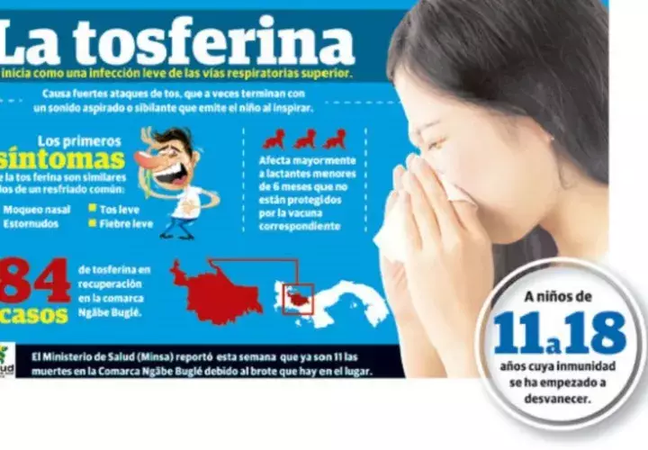 A nivel nacional, desde que se detectó el brote de tosferina en diciembre pasado, se han confirmado 95 casos, con 11 muertes.