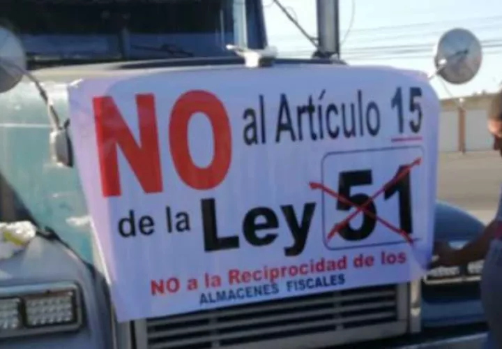 Protesta de transportistas panameños