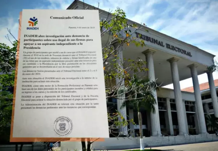 El Inadeh presentó la denuncia ante el Tribunal Electoral y se puso a disposición de la Fiscalía Electoral.  Twitter