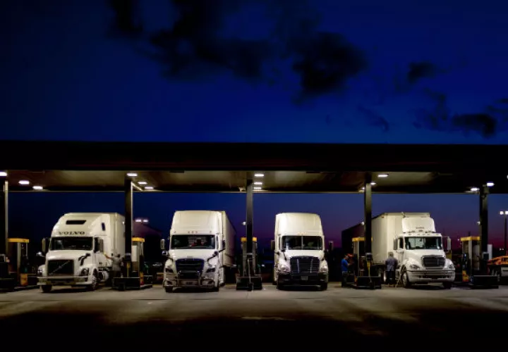 Tim Knaup de Steve Crawford Trucking en Missouri dijo que la app Convoy ha mejorado ineficiencias en el negocio. Foto/ Jacob Moscovitch para The New York Times.