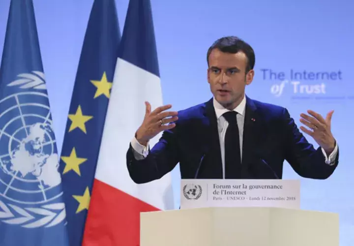 El presidente de Francia, Emmanuel Macron, l e restó importancia a los comentarios de Trump. FOTO/EFE