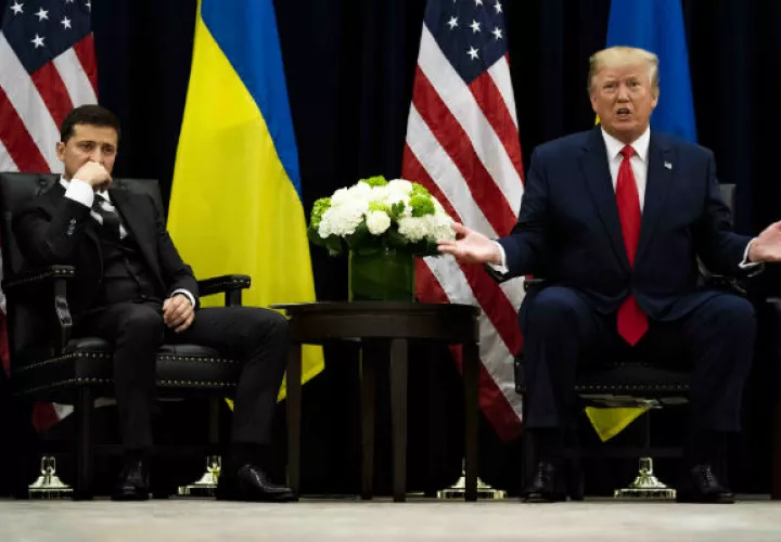 El presidente Trump pidió al presidente Zelensky de Ucrania que investigara a sus oponentes demócratas. Foto/ Doug Mills/The New York Times.