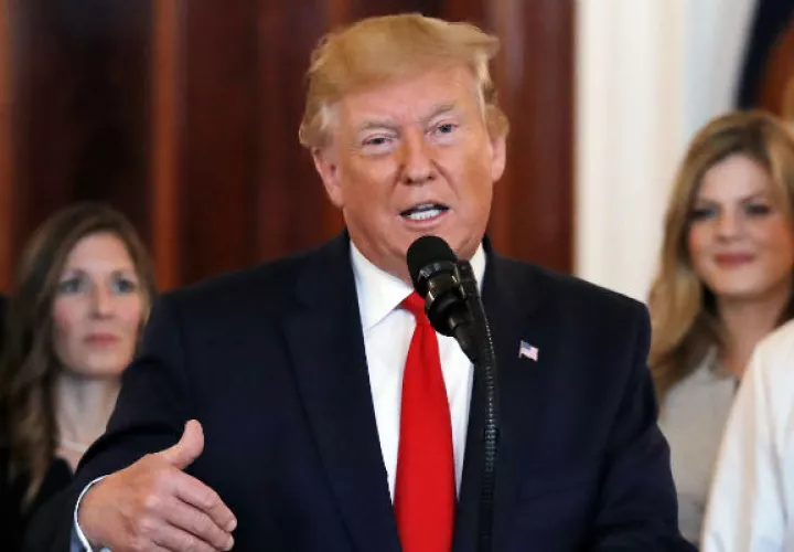 Trump respondió de este modo a la demócrata Nancy Pelosi. Foto: AP.