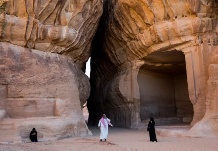 Príncipe Heredero Mohammed bin Salman intenta mejorar imagen represiva del Reino. Ruinas de Mada’in Saleh. Foto/ Tasneem Alsultan para The New York Times.