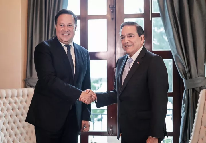 Juan Carlos Varela y Laurentino Cortizo se reúnen como parte de proceso de transición. Foto: Presidencia de la República.