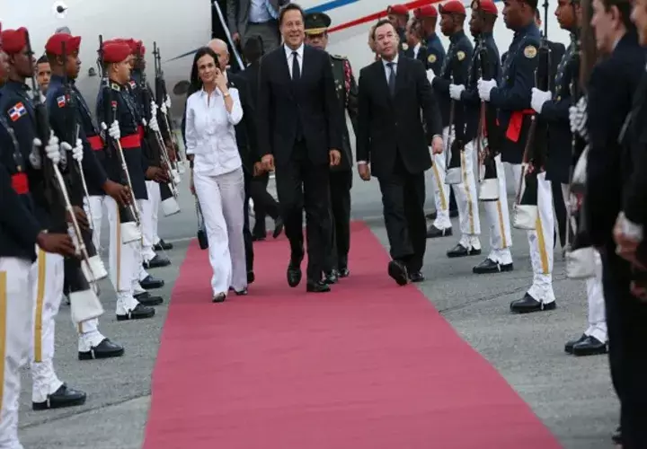 Presidente Juan Carlos Varela, Isabel De Saint Malo y Miguel Hincapié se van a Belice. Foto: Panamá América.