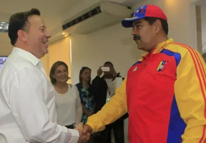 Juan Carlos Varela y Nicolás Maduro. 