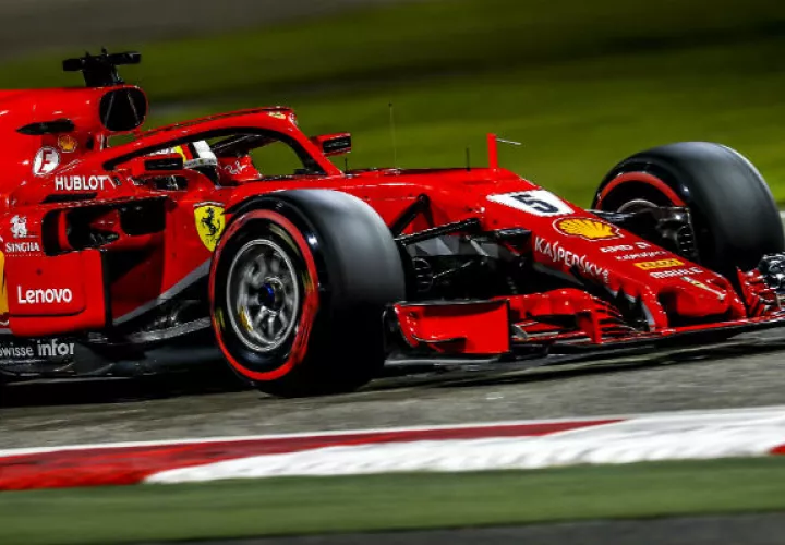 Sebastian Vettel de Ferrari. Foto:AP