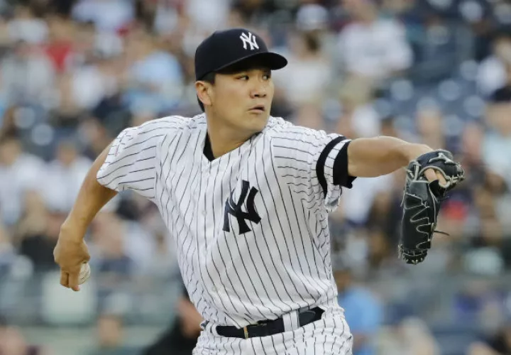 El lanzador derecho japonés Masahiro Tanaka. Foto:AP