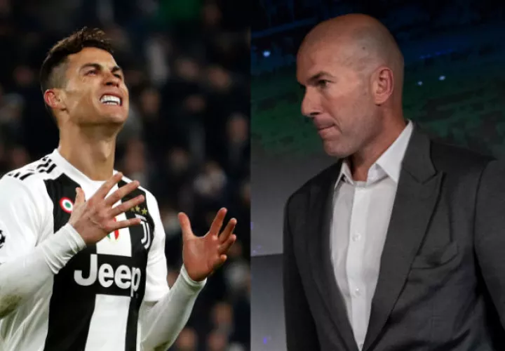 Cristiano Ronaldo y Zidane estuvieron juntos en el Real Madrid como jugador y técnico Foto AP/EFE